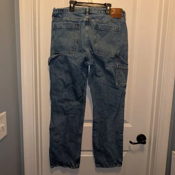 Abercrombie & Fitch 90s Loose Baggy Workwear Carpenter Relaxed Fit Jeans 34x32 - Picture 8 of 10